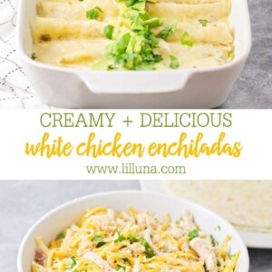 White Chicken Enchiladas {with Queso Blanco!} | Lil' Luna