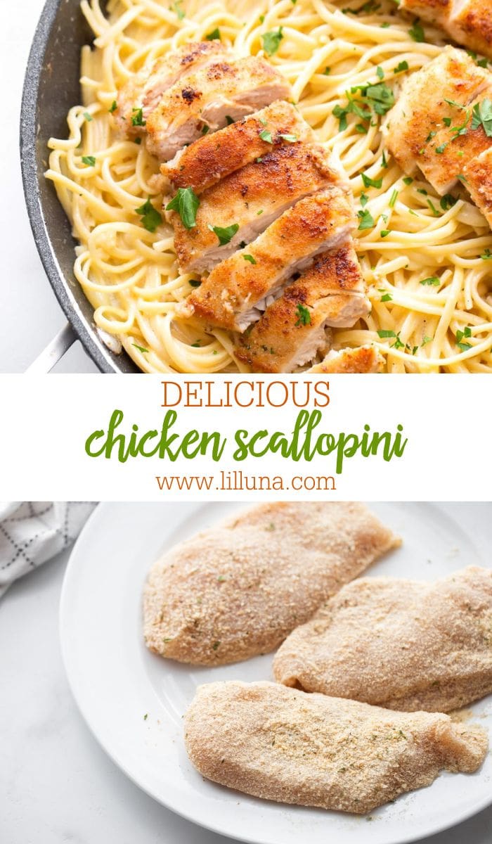 Best Chicken Scallopini Recipe {+VIDEO} | Lil' Luna