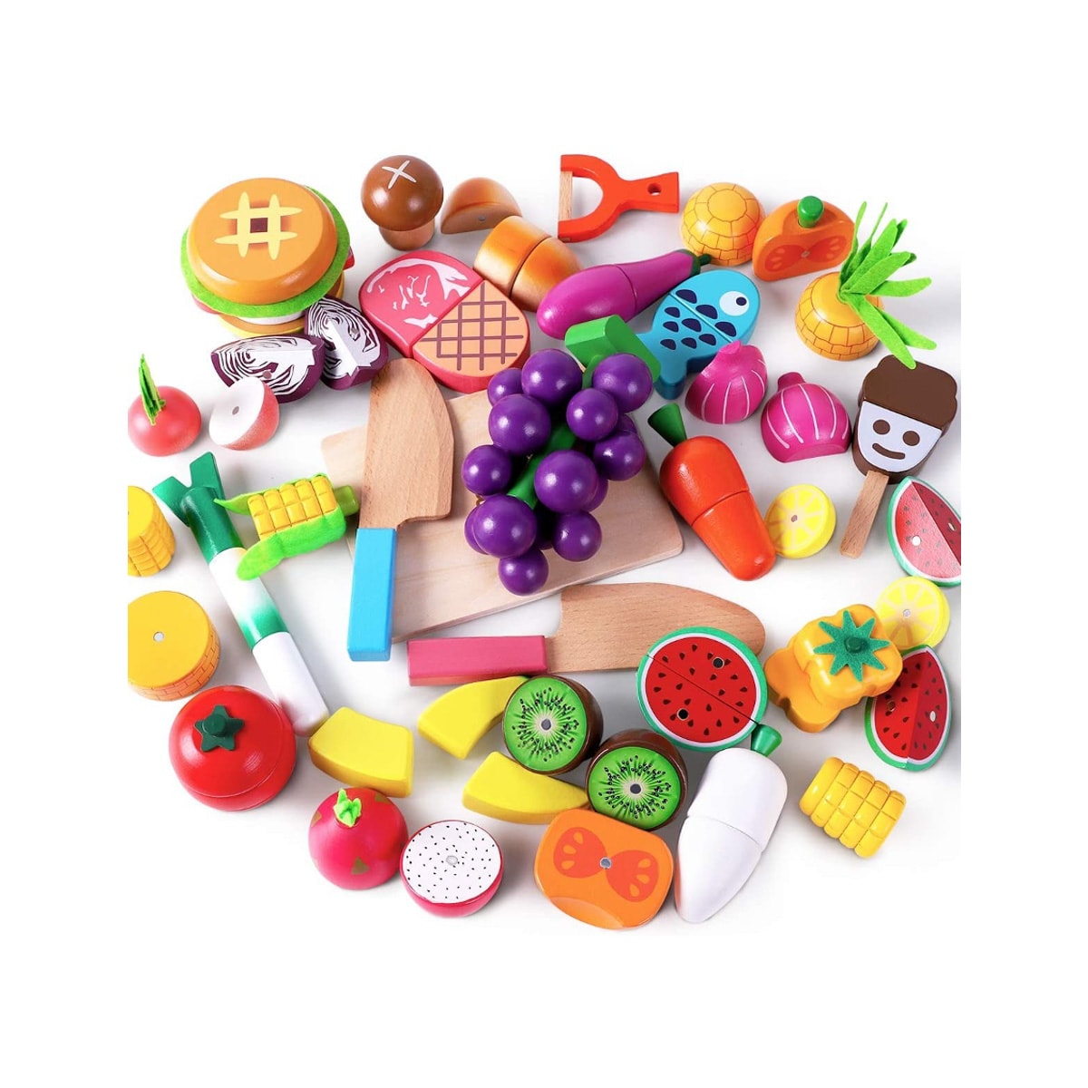 Bruvoalon 32Pcs Kids Play Kitchen Toys Set, Toddlers Pretend