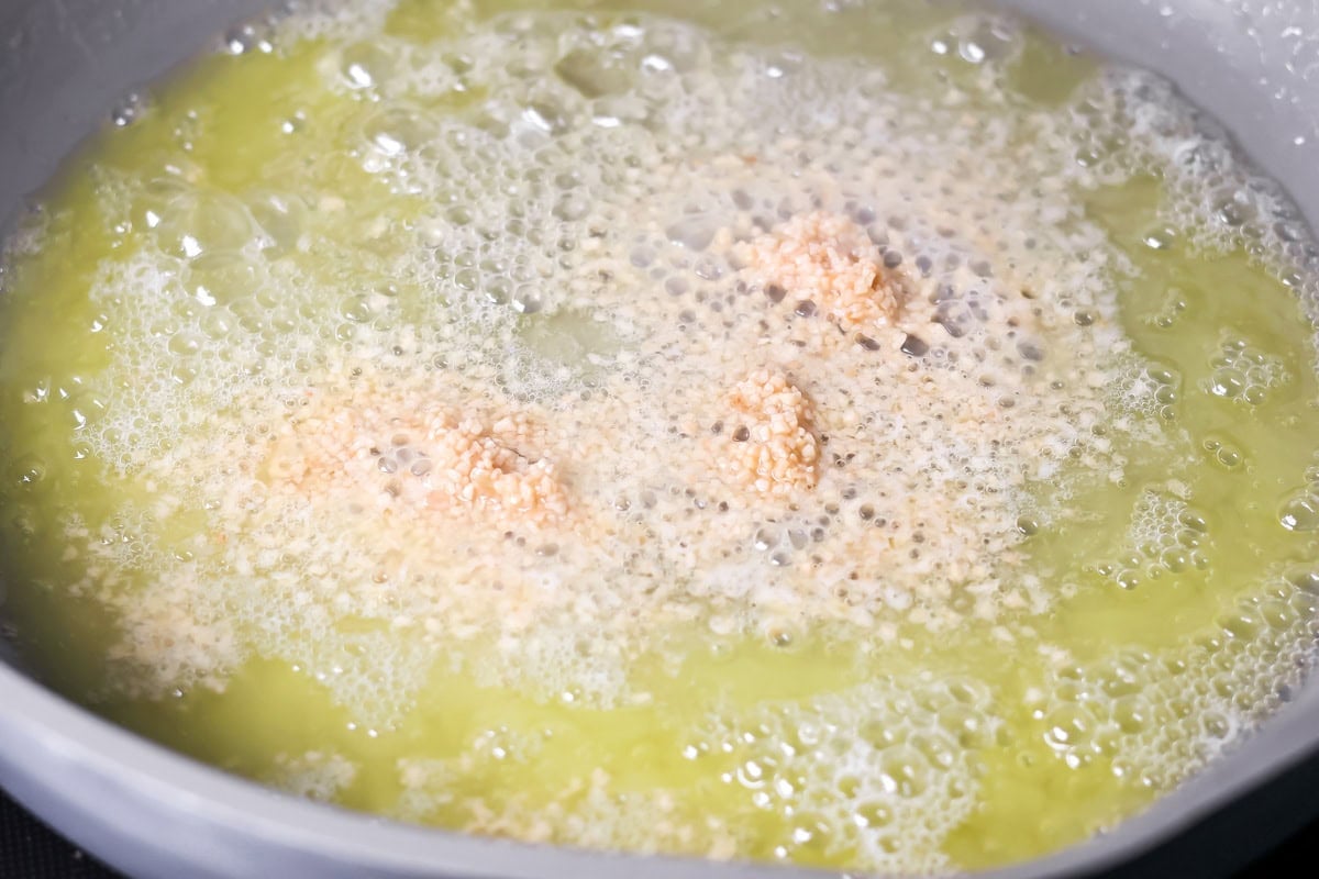 Starting the sauce for chicken alfredo bake.