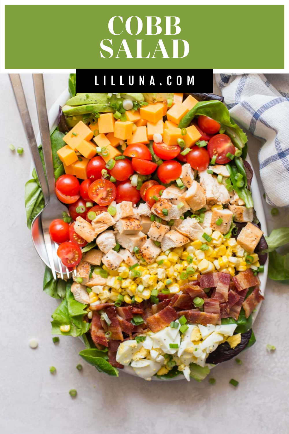 Easy Cobb Salad Recipe {+VIDEO} | Lil' Luna