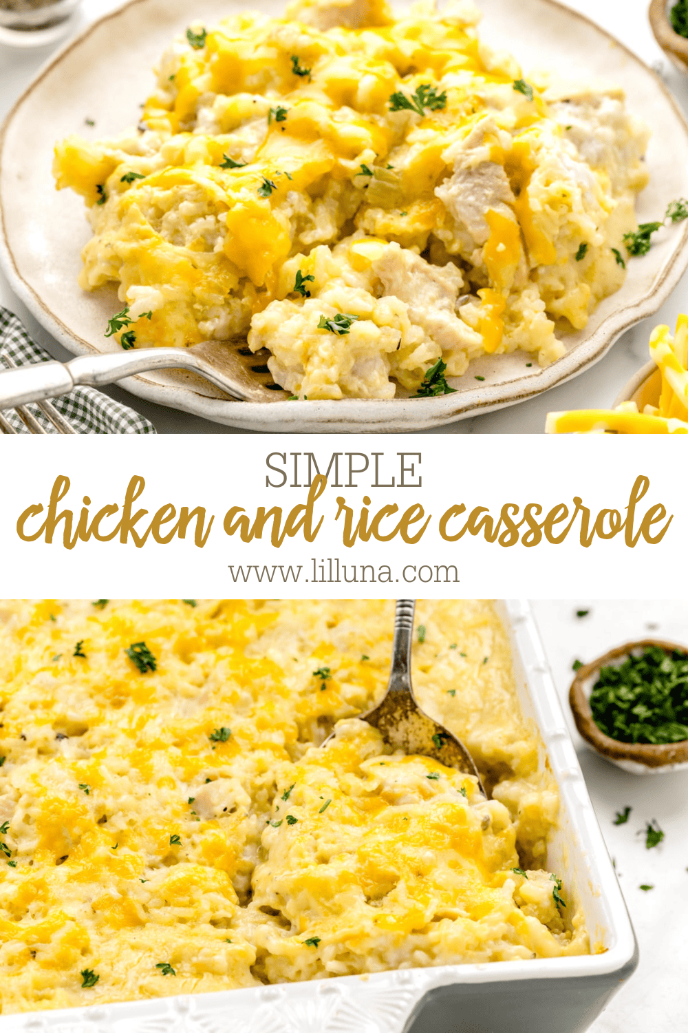 Chicken and Rice Casserole {Perfect for Crowds!} | Lil' Luna