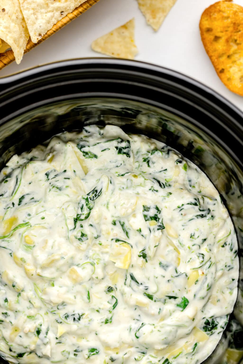 Crockpot Party Spinach and Artichoke Dip