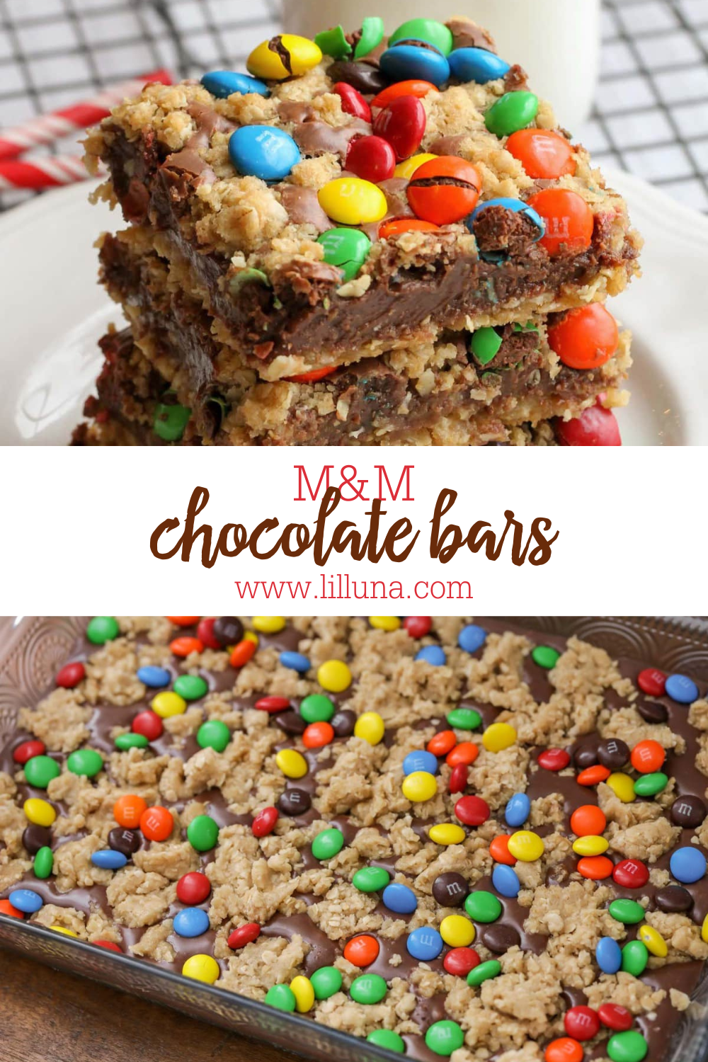 Mm Recipes M&M Chocolate Oat Bars (+VIDEO) | Lil' Luna