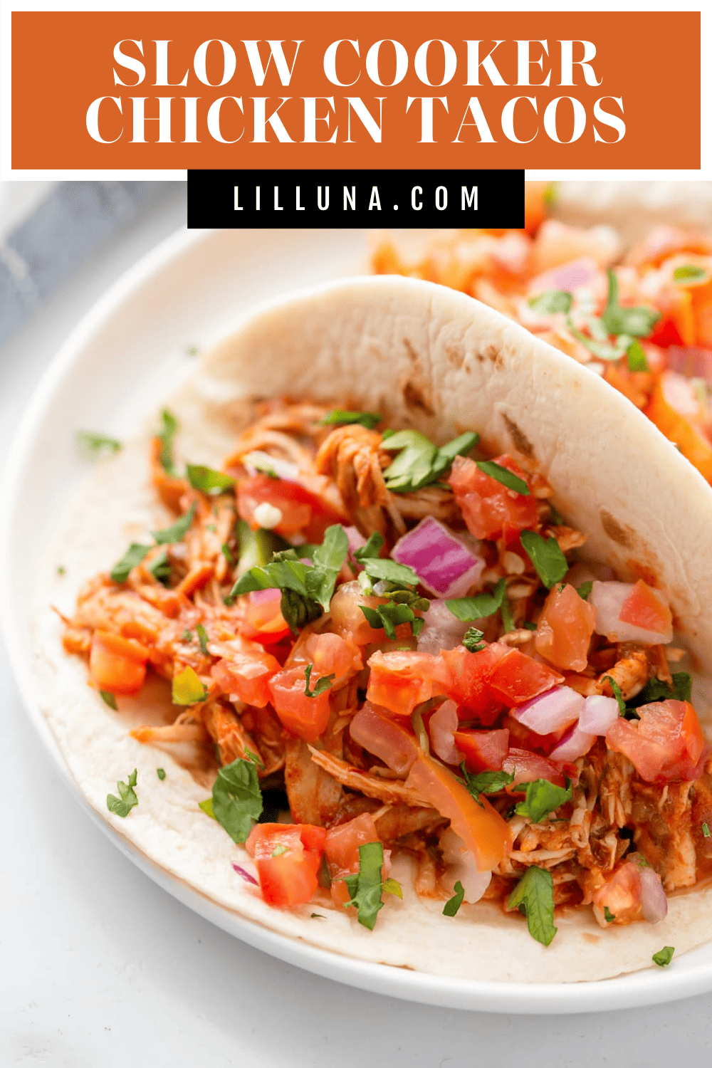 Slow Cooker Chicken Tacos {+Instant Pot Instructions} | Lil' Luna