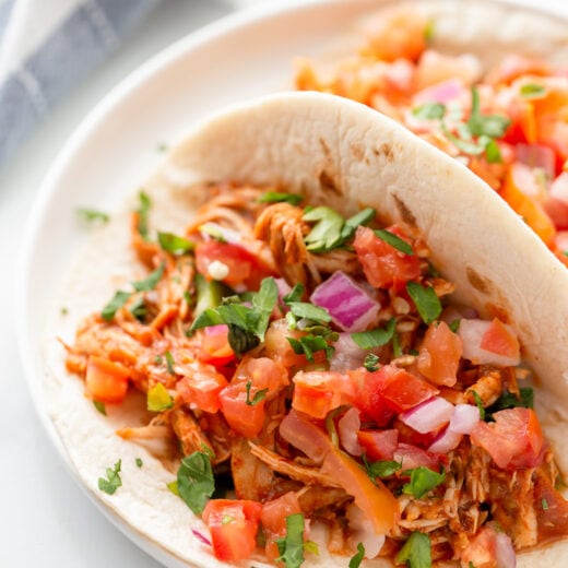 Slow Cooker Chicken Tacos {+Instant Pot Instructions} | Lil' Luna