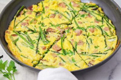 Frittata Recipe {With Ham & Asparagus} | Lil' Luna