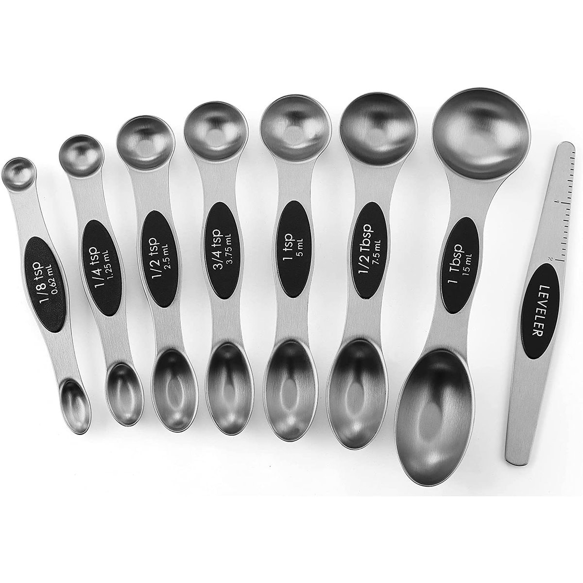 Bellemain Stainless Steel Measuring Spoon Set with D-Ring Holder