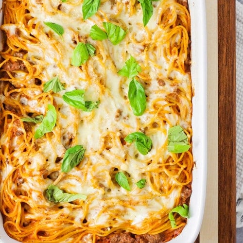 Baked Spaghetti Recipe {+VIDEO} | Lil' Luna