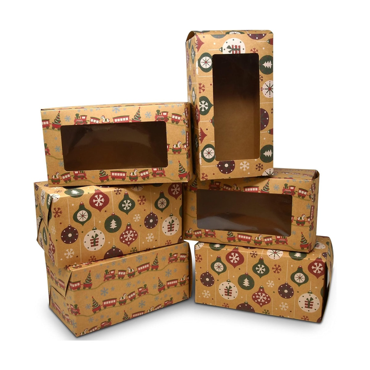 Christmas loaf bakery boxes.