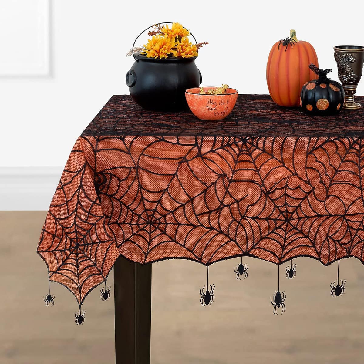 Spider Halloween tablecloth.