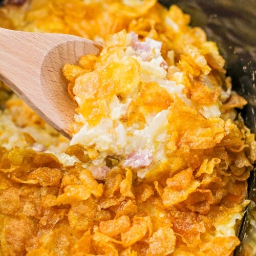 Slow Cooker Cheesy Hash Brown Casserole - The Magical Slow Cooker