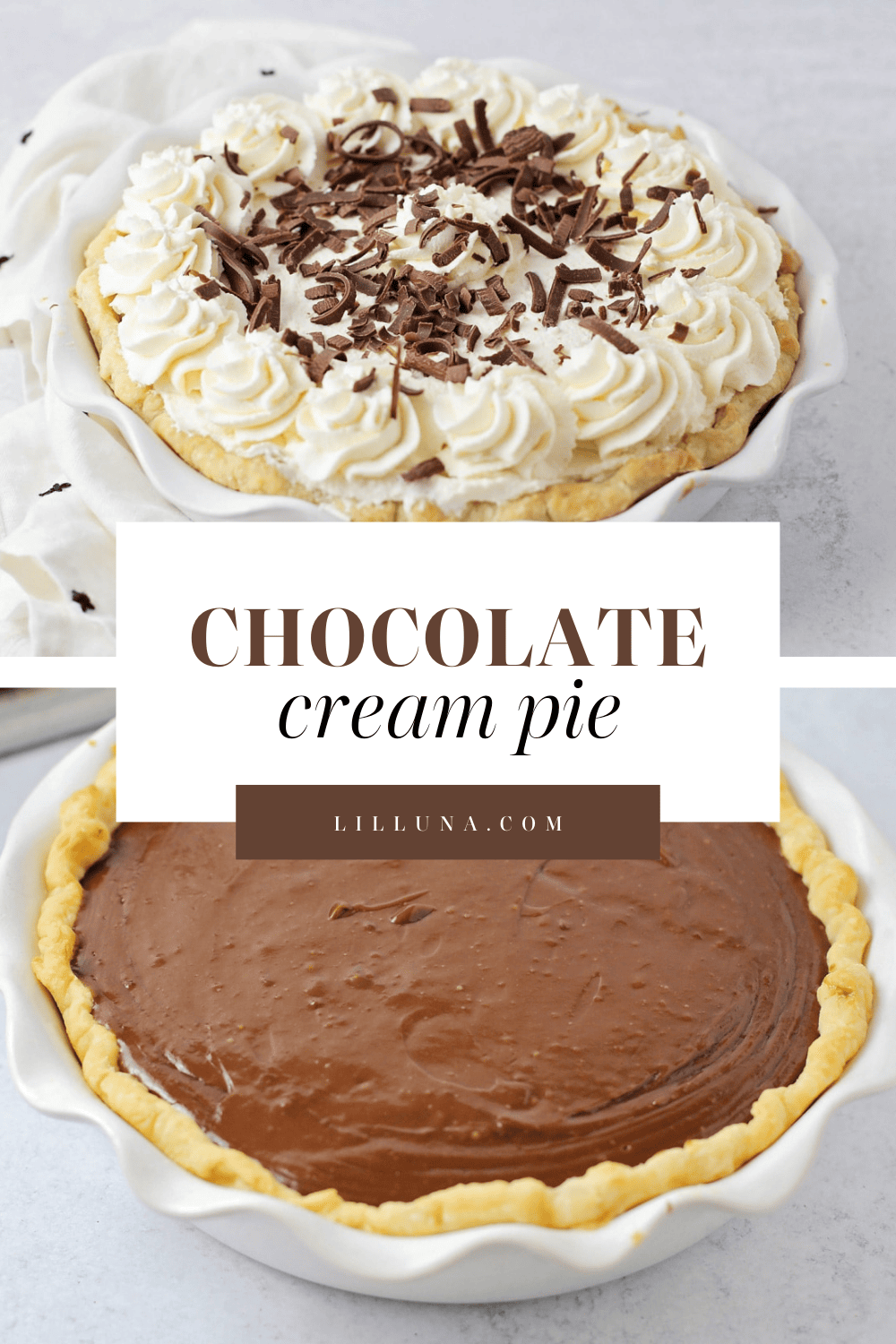 Chocolate Cream Pie Recipe {Step by Step!} | Lil' Luna