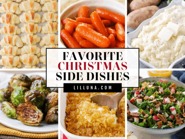 Collage of 50+ Christmas Side Dishes to make this holiday.