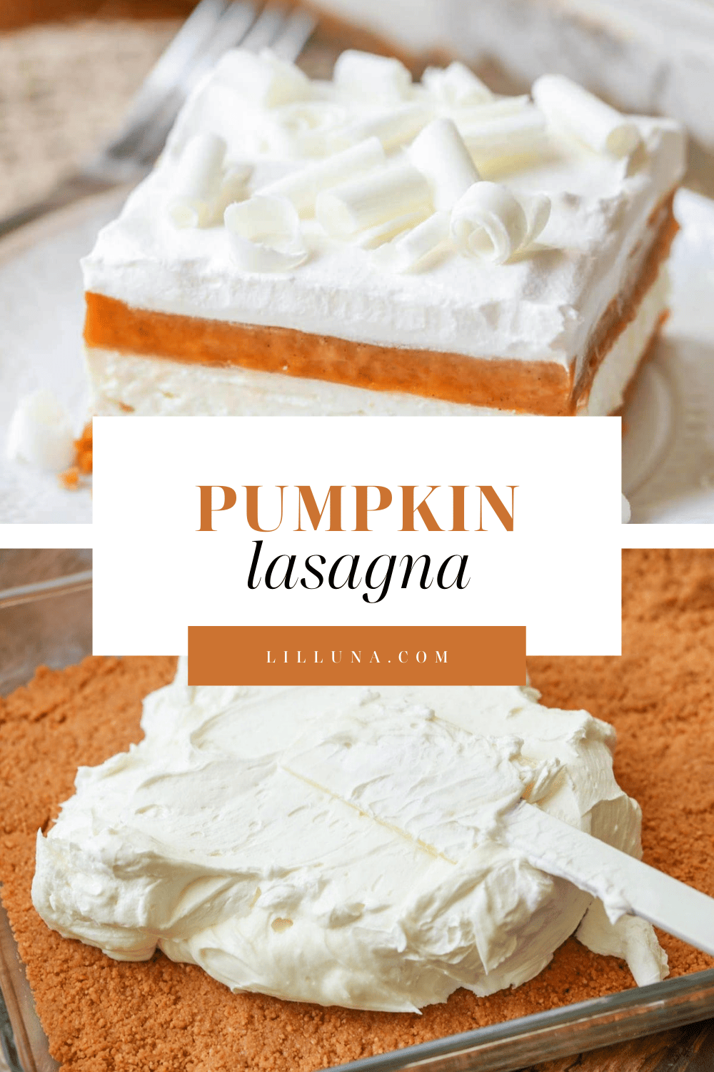 Pumpkin Lasagna {aka Pumpkin Lush} | Lil' Luna