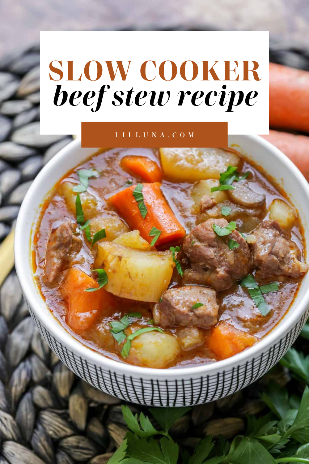 Slow Cooker Beef Stew Recipe | Lil' Luna