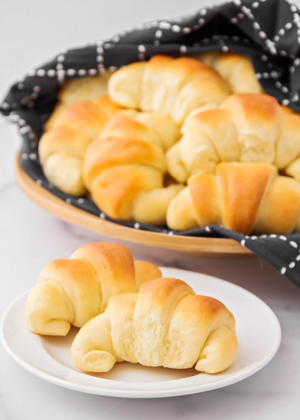 Frosted Homemade Crescent Rolls Recipe