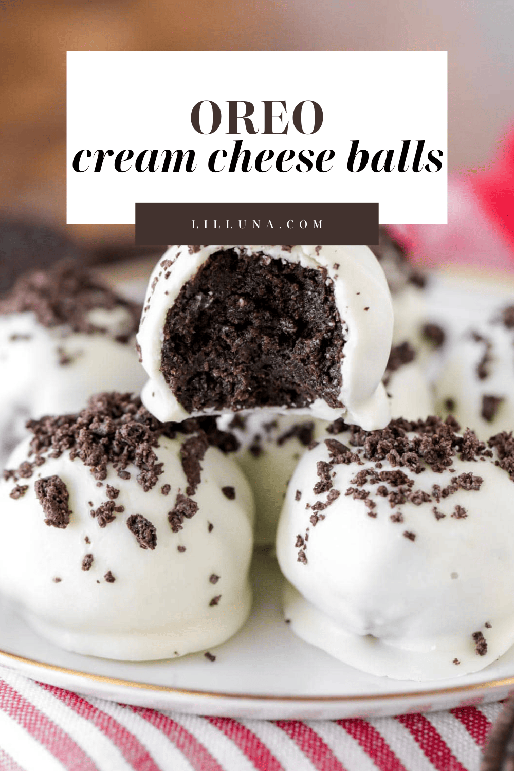 Oreo Cream Cheese Balls | Lil' Luna