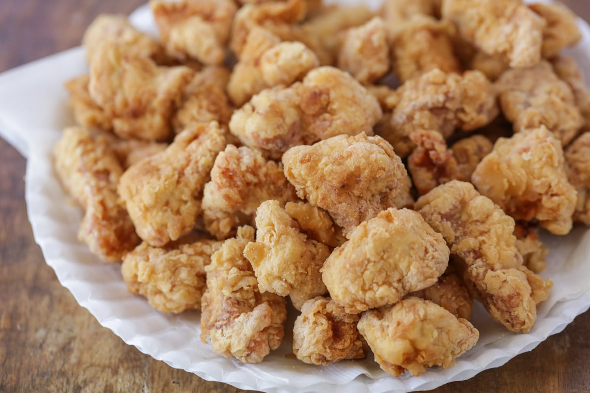 Fried chicken pieces for Homemade sweet and sour chicken.
