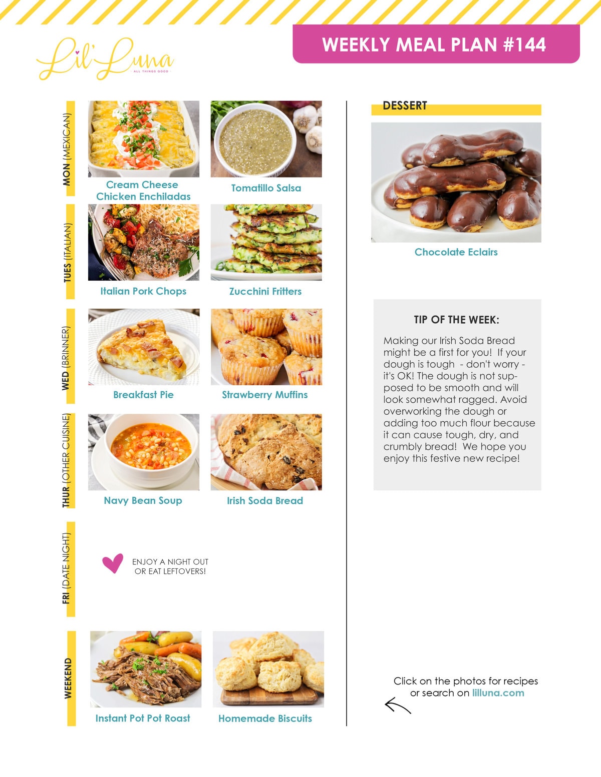 Meal plan 144 graphic.