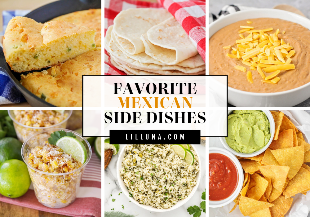 Collage of Mexican side dish recipes.