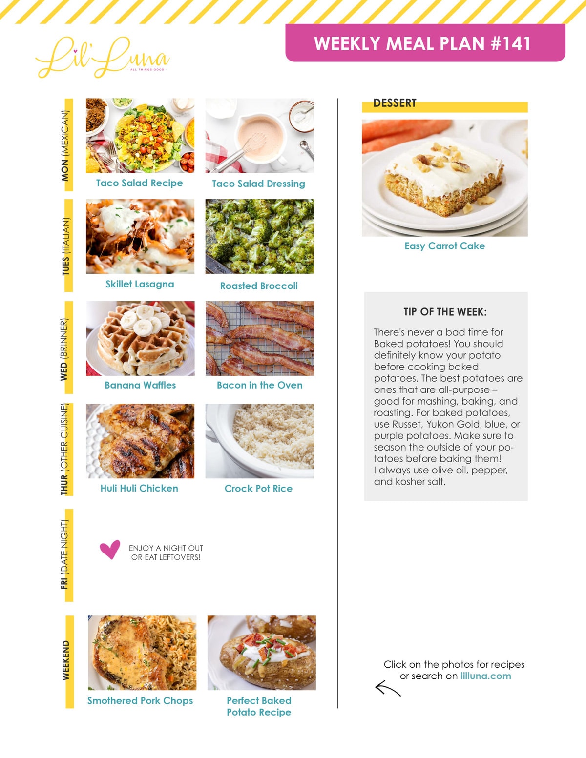 Meal plan 141 graphic.