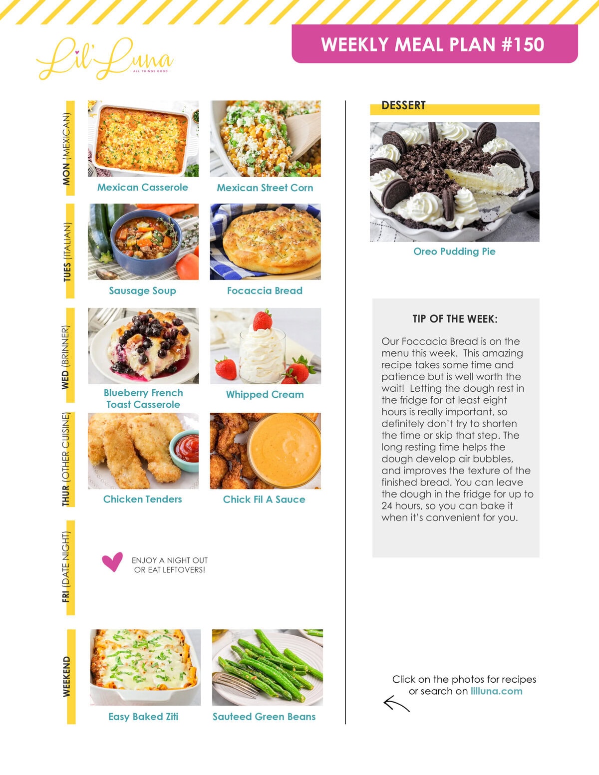 Meal plan 150 graphic.