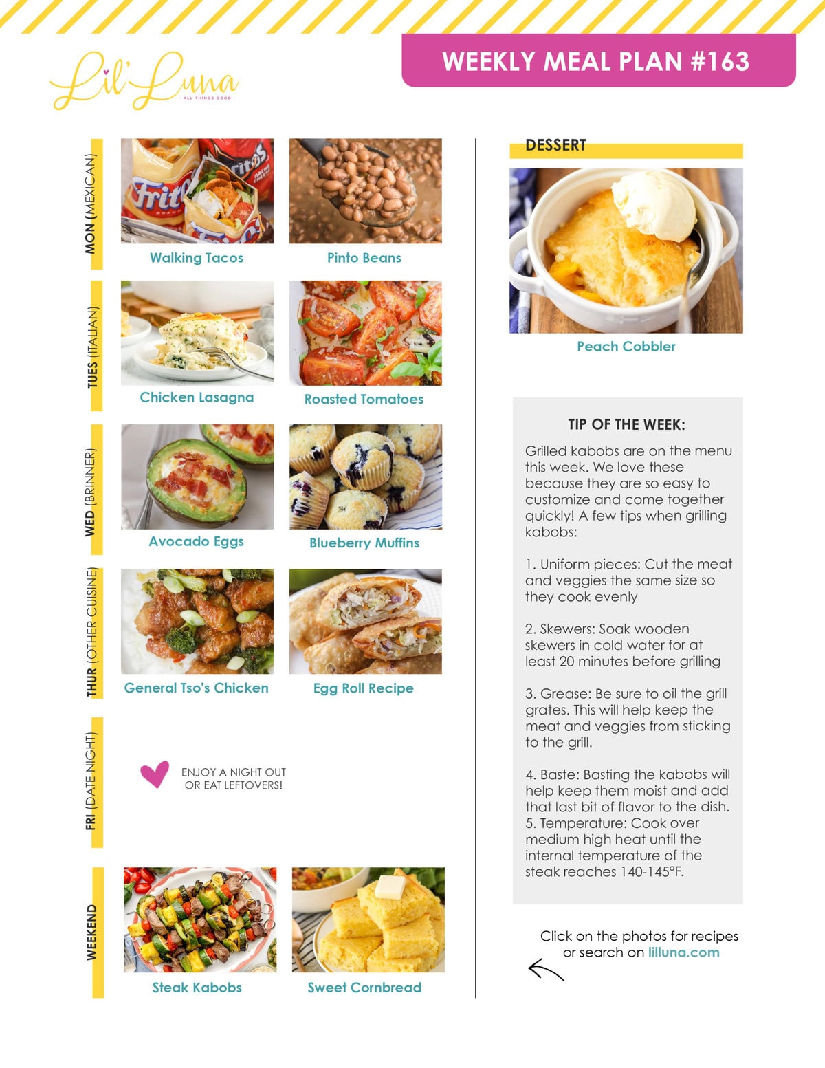 Meal plan 163 graphic.