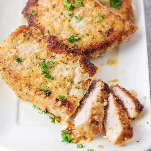 Parmesan Crusted Pork Chops | Lil' Luna