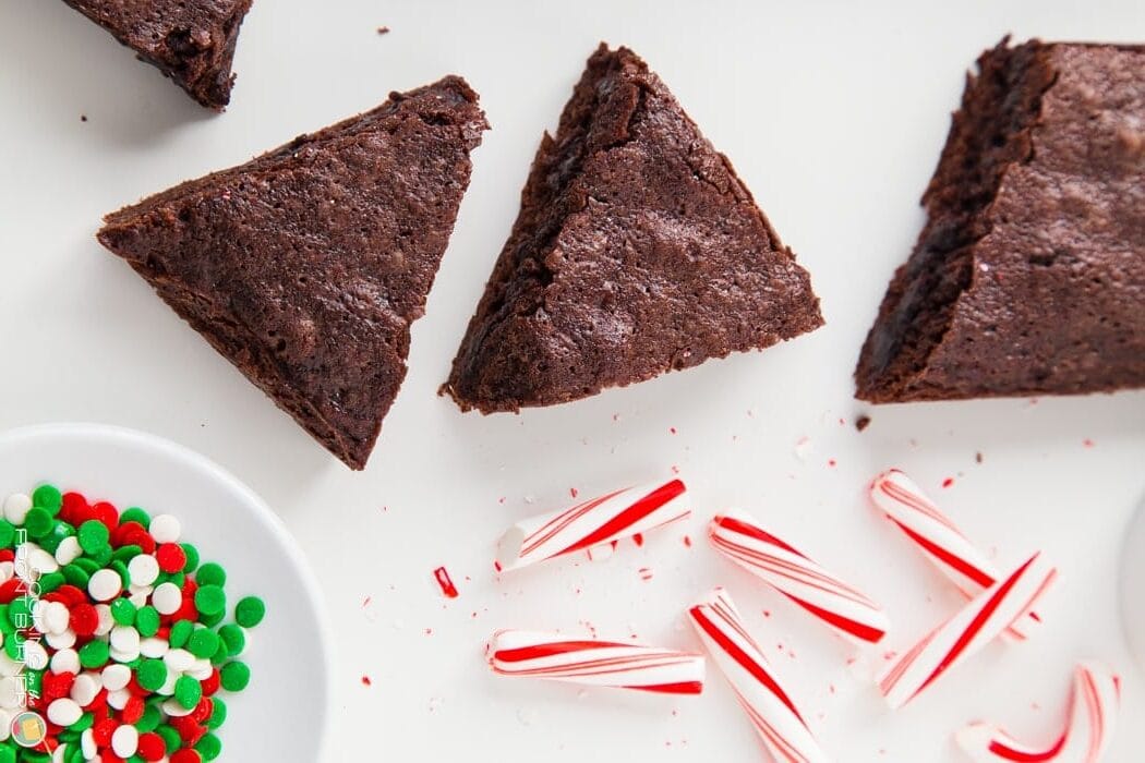 Ingredients for Brownie Christmas Trees on counter.