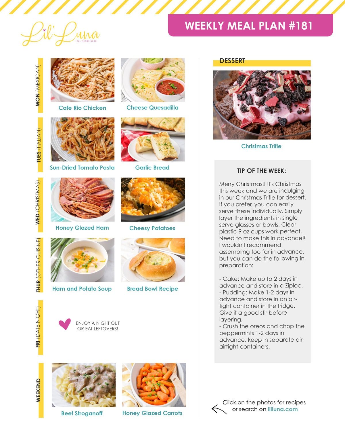 Meal plan 181 graphic.