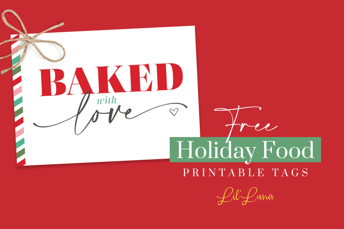 Baked with Love gift tags graphic image.