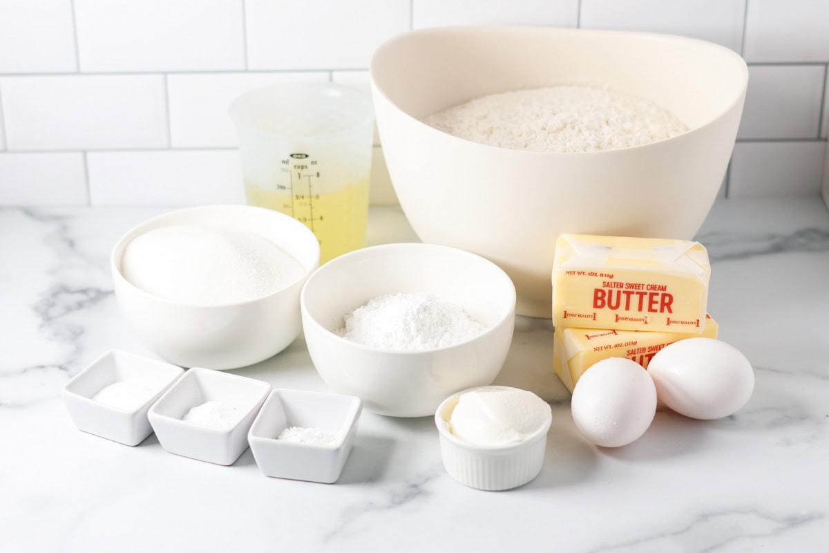 Ingredients for copycat Swig cookies on counter.