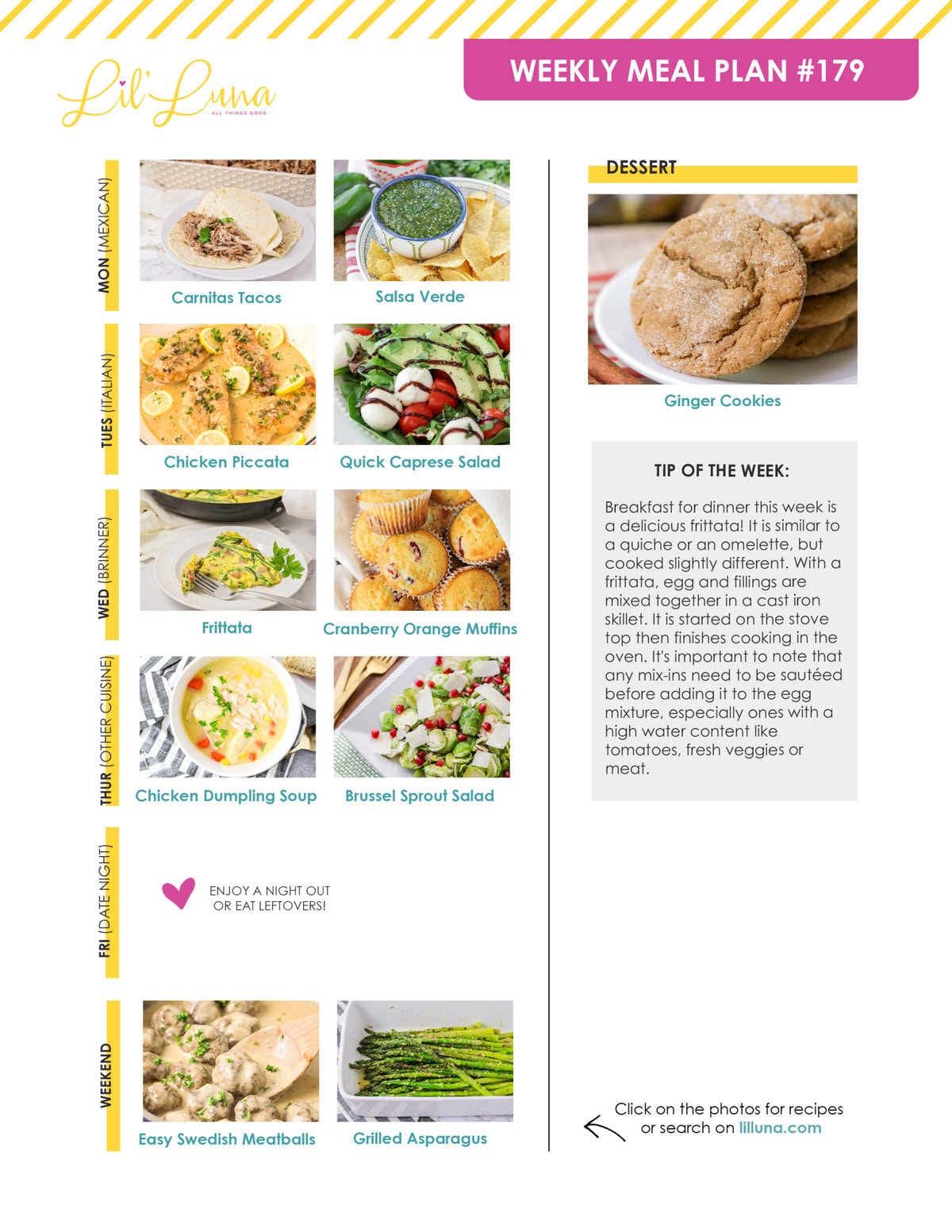 Meal plan 179 graphic.