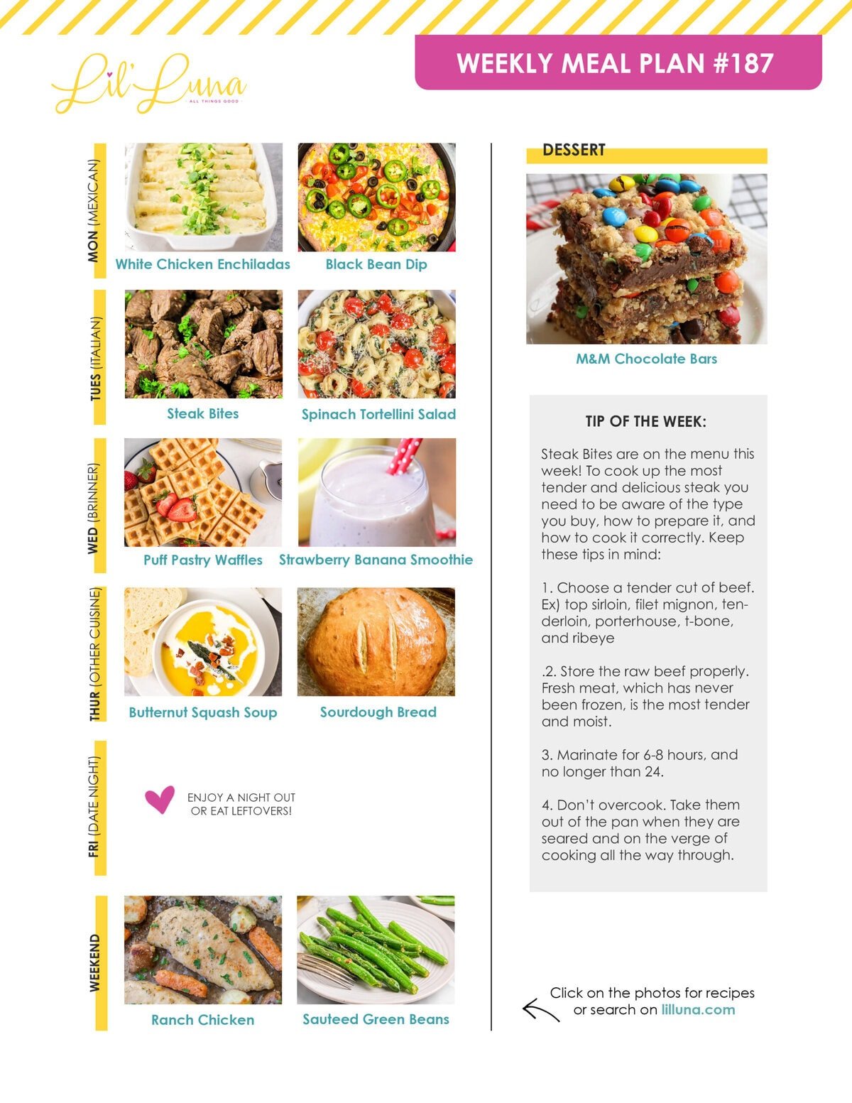 Meal plan graphic 187.