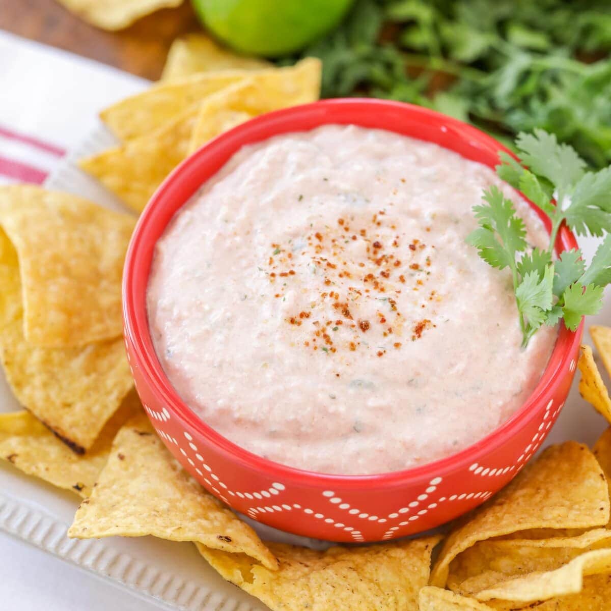 Tangy cream cheese salsa dip is a tasty twist on a classic red salsa. It's made in minutes with only 2 ingredients!