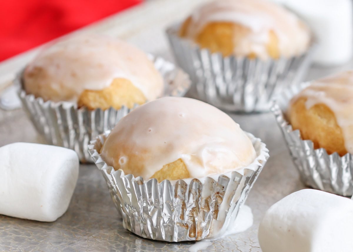 Resurrection rolls muffin made in cupcake liner.