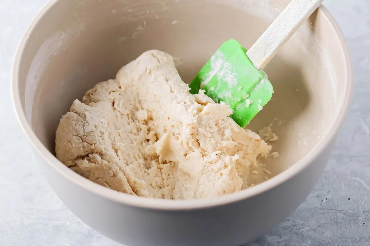 Bonut dough in a mixing bowl.