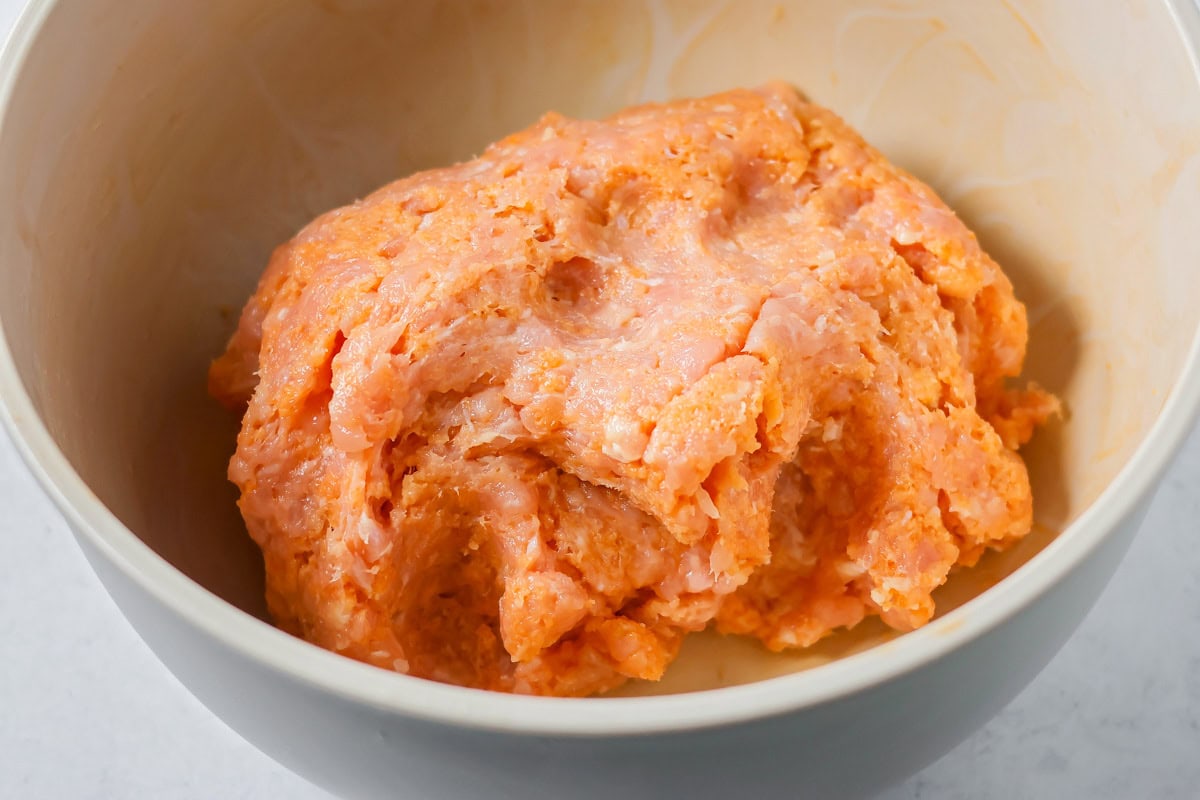 Buffalo chicken meatball mixture,