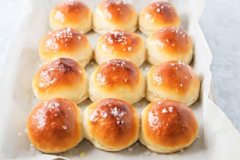 Fresh and easy yeast rolls straight out of the oven.