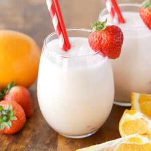 Glass of fresh orange juice smoothies.