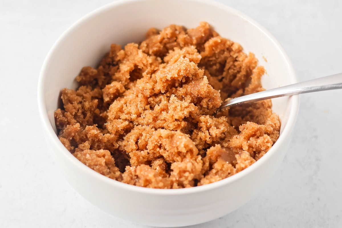 Cinnamon roll filling mixture.