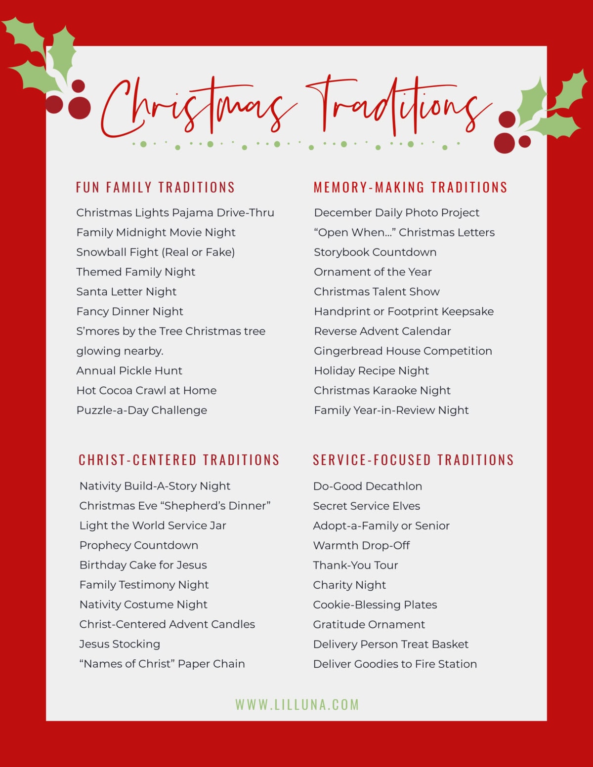 Christmas Traditions PDF available for free download.