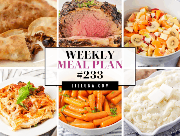 Meal plan 233 collage of recipes.