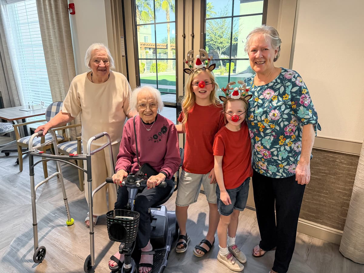 Kids singing songs at a local retirement home.