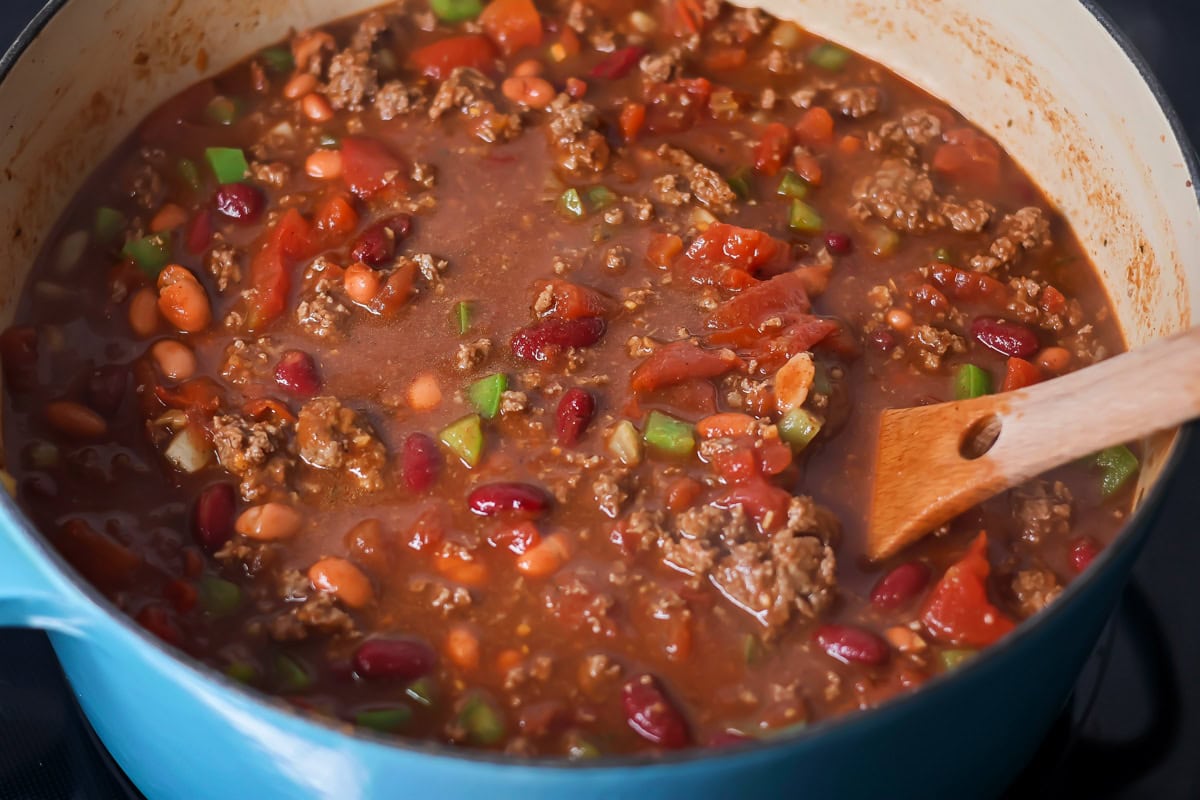 How to make Wendy's chili process image.