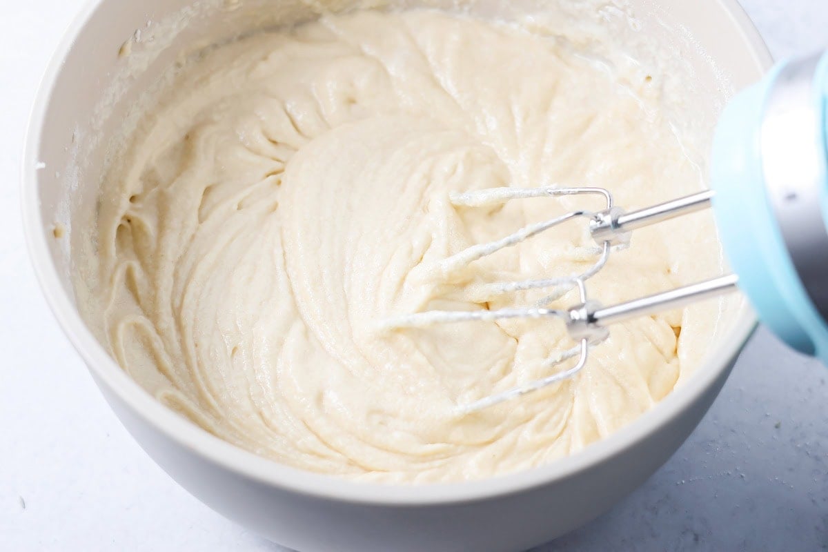 Shortcake batter in bowl.