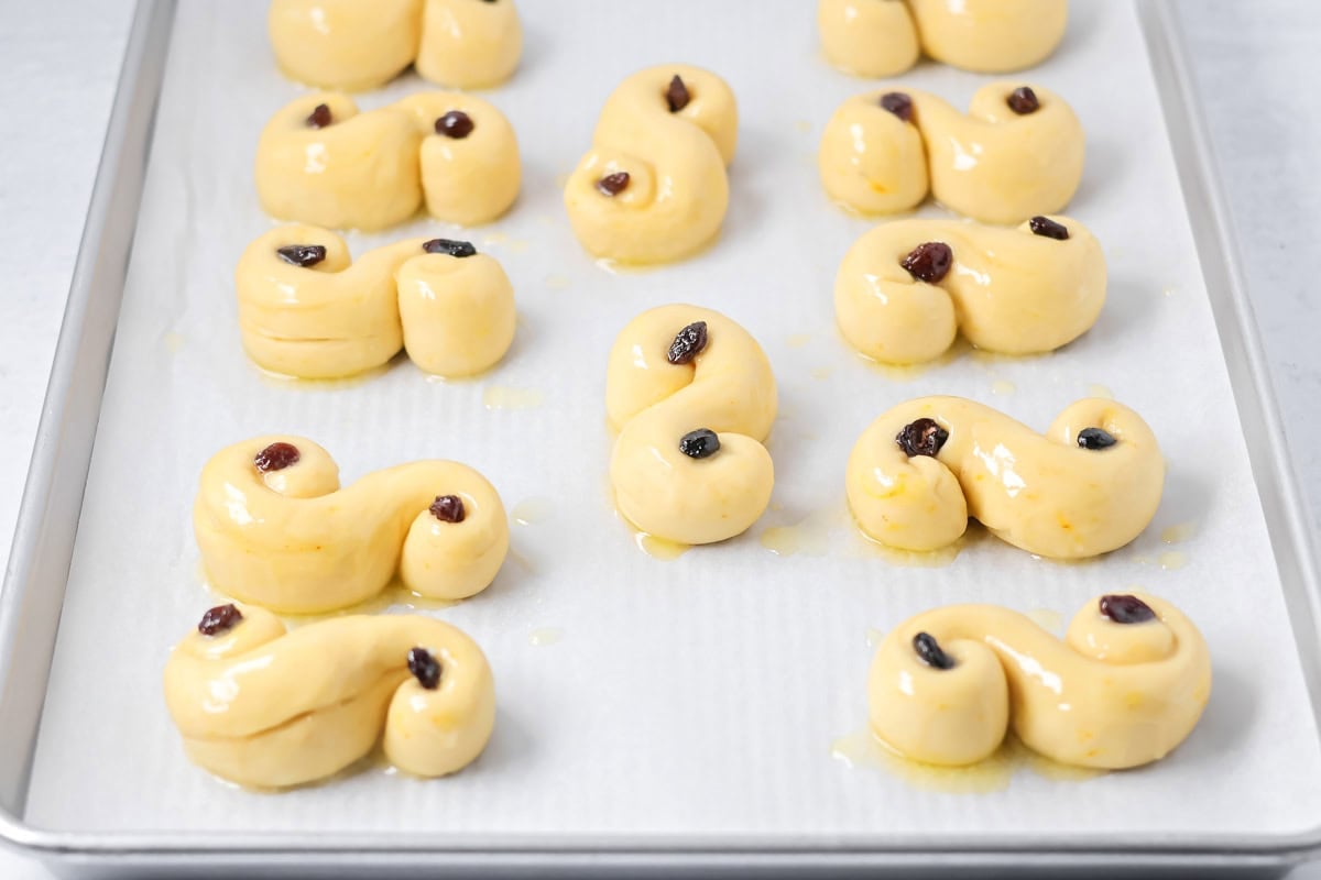 St. Lucia Buns ready to be baked.