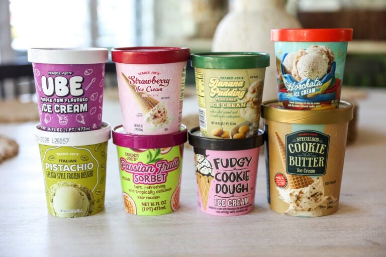 Cartons of Trader Joe's ice cream.