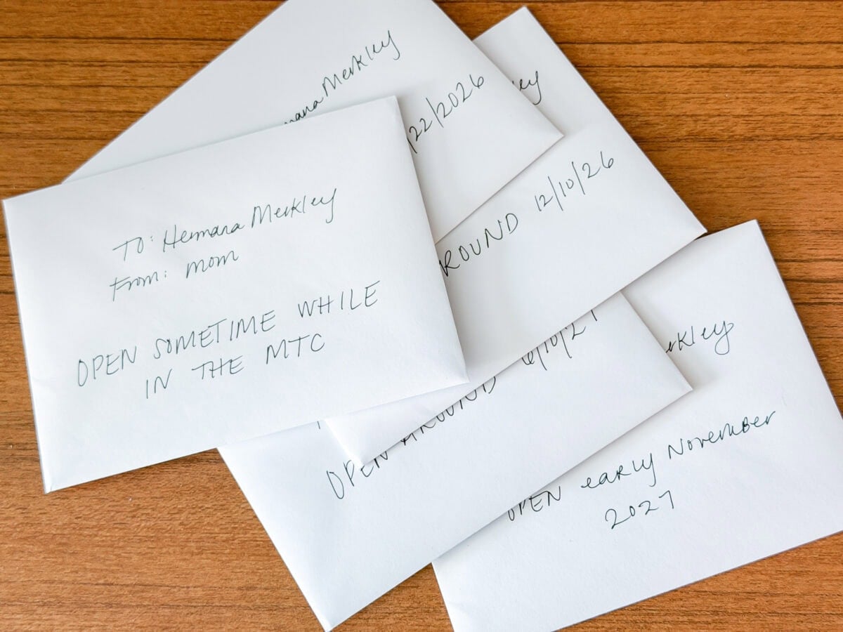 Letters for our missionary to read in the future.